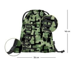 BAAGL 3 SET Coolmate Green: nahrbtnik, peresnica, torba