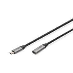 Digitus Digitus | USB podaljšek | Ženski | 24-pinski USB-C | Moški | Črn | 24-pinski USB-C | 1 m