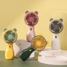 Luniks Prenosni MINI ventilator z lučko, bela