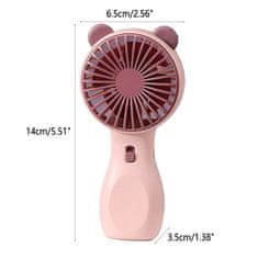 Luniks Prenosni MINI ventilator z lučko, bela