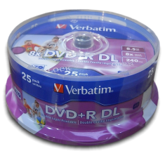 Verbatim DVD+R(25 pakiranj)Vreteno/DoubleLayer/8,5 GB