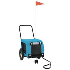 Vidaxl vidaXL Kolesarska prikolica za hišne ljubljenčke, oxfordsko blago in železo