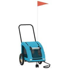 Vidaxl vidaXL Kolesarska prikolica za hišne ljubljenčke, oxfordsko blago in železo