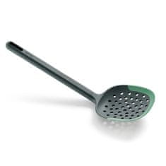 Lekué Perforirana lopatka Essential 9,5x28,5cm / okrogla / sivo-zelena / silikon, pvc
