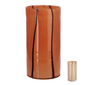 StarDeco Vaza Stipe 12xh25cm / več barv / steklo