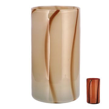 StarDeco Vaza Stipe 15xh28cm / več barv / steklo