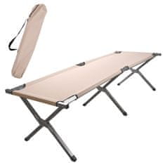 WOWO Travel Camp Bed XXL - XXL Zložljiva Travel Camp Bed Canoe Kaki, Nosilnost 150kg