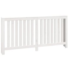 Vidaxl Pokrov za radiator bela 169x19x84 cm trdna borovina