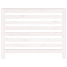 Vidaxl Pokrov za radiator bela 108,5x19x84 cm trdna borovina