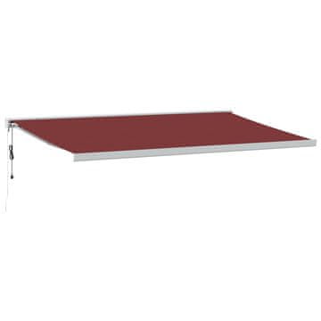 Vidaxl Avtomatsko zložljiva tenda bordo 500x300 cm