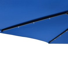 Vidaxl Vrtni senčnik z LED in jeklenim drogom moder 225x225x212 cm