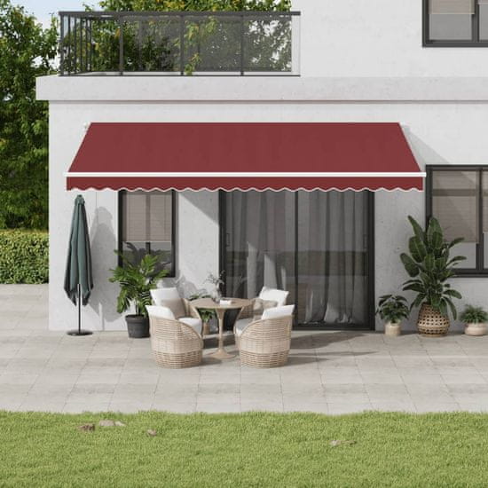 shumee Avtomatsko zložljiva tenda bordo 500x350 cm