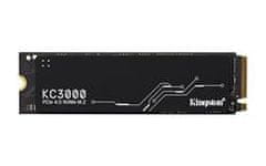Kingston 4096 GB KC3000 PCIe 4.0 NVMe M.2 TLC SSD (branje/pisanje: 7000/7000 MB/s; 1M/1M IOPS)