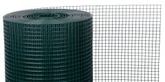 Strend Pro Varjena mreža 4 robovi 16x16mm PVC 10x0,5m zelena