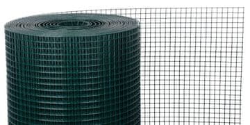 Strend Pro Varjena mreža 4 robovi 16x16mm PVC 10x0,5m zelena