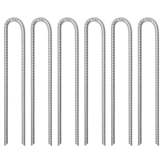shumee Klini za šotor 6 kosov U oblika 41.5 cm Ø12 mm pocinkano jeklo