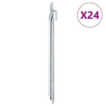Vidaxl Klini za šotor 24 kosov U oblika 29,5 cm Ø20 mm pocinkano jeklo