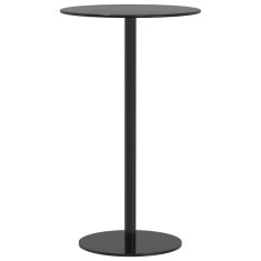 Vidaxl Vrtna miza okrogla črna Ø60x105 cm jeklo
