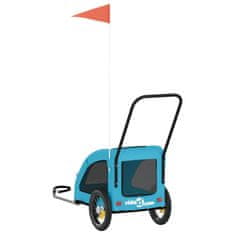 Vidaxl vidaXL Kolesarska prikolica za hišne ljubljenčke, oxfordsko blago in železo