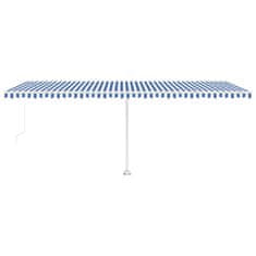 Vidaxl Prostostoječa ročno zložljiva tenda 600x300 cm modra/bela