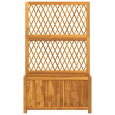 Vidaxl Cvetlično korito z mrežo 100x32x165 cm trdna akacija