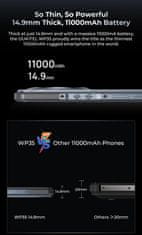 Robusten mobilni telefon WP35 5G, zmogljiva 11000mAh baterija, debeline 15mm, Android 14, (24GB+256GB), sive barve