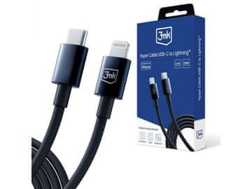 3MK 3mk Hyper Cable Black Kabel USB-C na Lightning 20W 5A 1,2m
