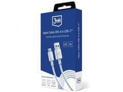 3MK 3mk Hyper Cable White Kabel USB-A na USB-C 60W 3A 1,2m 
