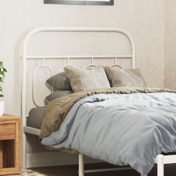 Vidaxl vidaXL Kovinsko vzglavje postelje belo 80 cm