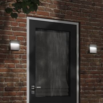 Vidaxl vidaXL LED zunanja stenska svetilka črne barve iz litega aluminija