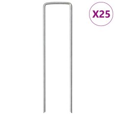 shumee Talni klin v obliki črke U 25 kosov 15x3.5 cm pocinkano jeklo