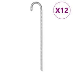 Vidaxl Klini za šotor 12 kosov 41,5 cm Ø12 mm pocinkano jeklo