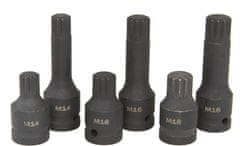 MAR-POL Udarna nasadna glava 1/2" XZN M14, M16, M18, komplet 6 kosov M66416