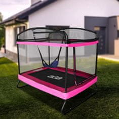 Aga Pravokotna trampolina 122x183 cm Roza