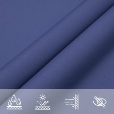 Vidaxl Senčno jadro oksford blago trikotno 5x6x6 m modro
