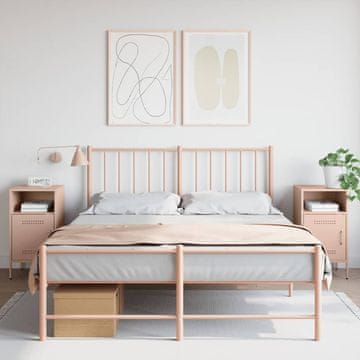 Vidaxl vidaXL Nočne omarice, komplet 2, roza, 36x39x68 cm, jeklo