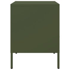 Vidaxl Nočna omarica 2 kosa olivno zelena 36x39x50,5 cm jeklo