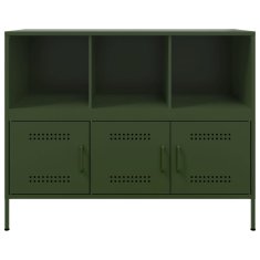 Vidaxl Komoda olivno zelena 100,5x39x79 cm jeklo