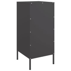 Vidaxl Komoda črna 36x39x79 cm hladno valjano jeklo