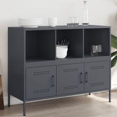 Vidaxl Komoda antracitna 100,5x39x79 cm jeklo