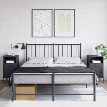 Vidaxl vidaXL Nočne omarice, komplet 2, antracit, 36x39x68 cm, jeklo