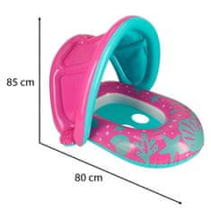 WOWO Kolo za dojenčke in otroke s sedežem in baldahinom, roza, 1-2 leti, 18 kg