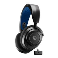 SteelSeries Arctis Nova 7P Žične in brezžične igralne slušalke z naglavnim trakom USB Type-C Bluetooth Črna, modra