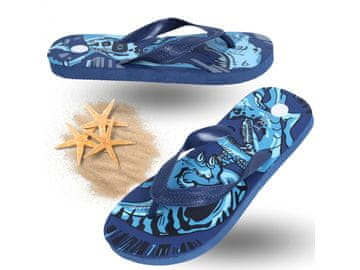 sarcia.eu Žabky pre chlapcov s dinosauromi, šľapky na bazén.