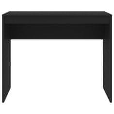 Vidaxl Pisalna miza črna 90x40x72 cm inženirski les