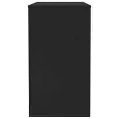 Vidaxl Pisalna miza črna 90x40x72 cm inženirski les