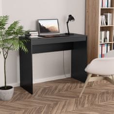 Vidaxl Pisalna miza črna 90x40x72 cm inženirski les