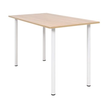 Vidaxl Jedilna miza 120x60x73 cm barva hrasta in bela