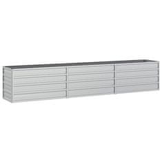 Vidaxl Visoka greda 240x40x45 cm pocinkano jeklo srebrna