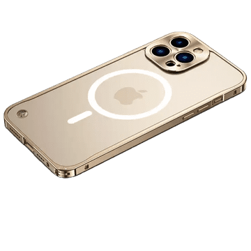 Symfony Kovinski magnetni Magsafe ovitek za Apple iPhone 15 Plus, zlati